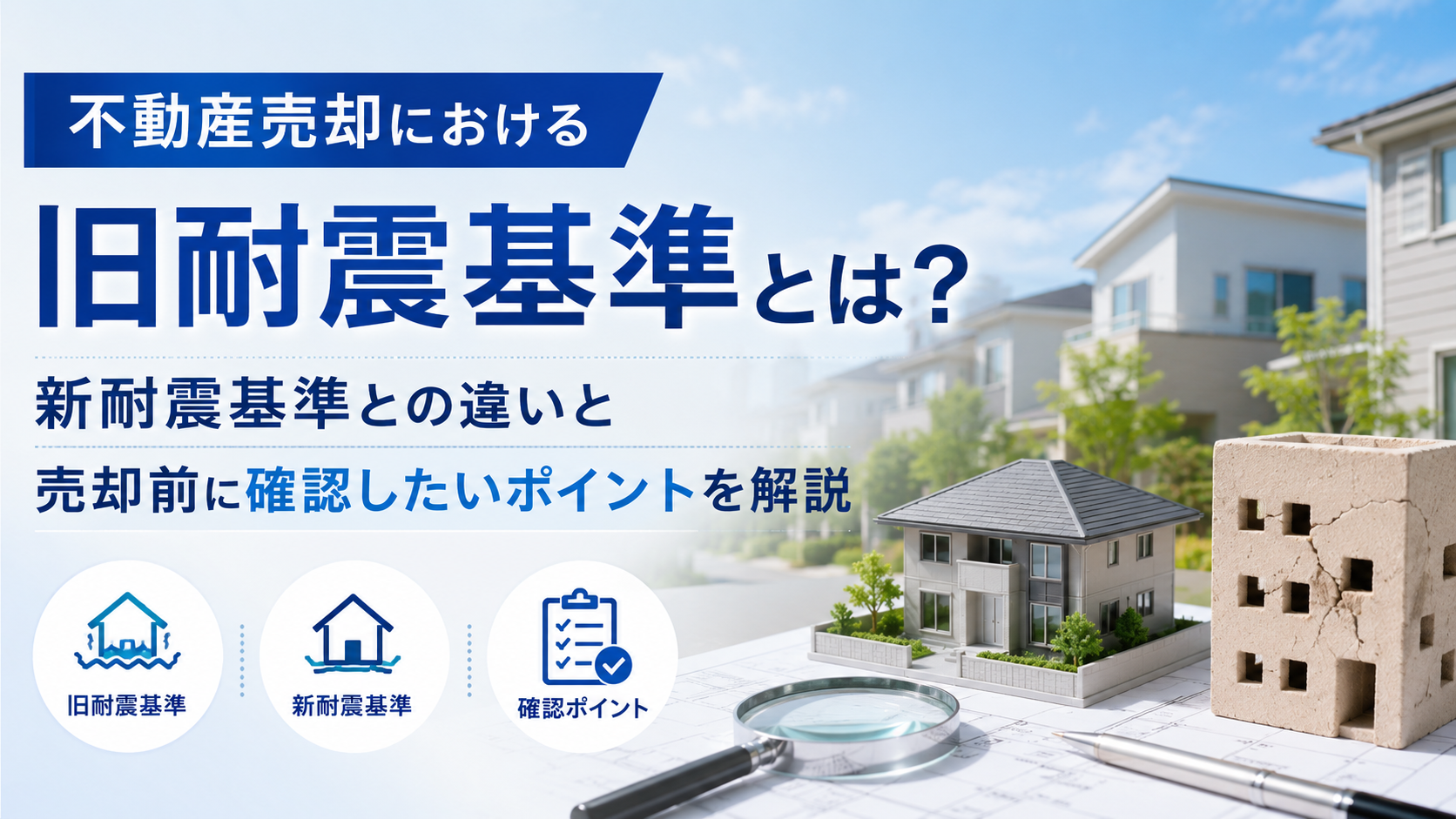 不動産売却における旧耐震基準とは？新耐震基準との違いと売却前に確認したいポイントを解説
